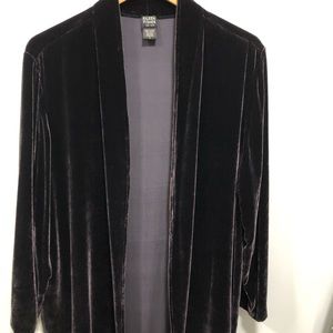 Eileen Fisher velvet Kimono shawl collar jacket